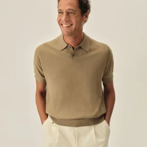 New Arrivals Buck Mason Sandalwood Como Cashmere Polo