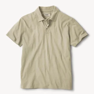 New Arrivals Buck Mason Warm Taupe Sueded Cotton Polo
