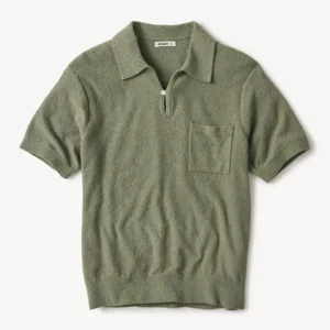 New Arrivals Buck Mason Lichen Cotton Loop Terry Polo