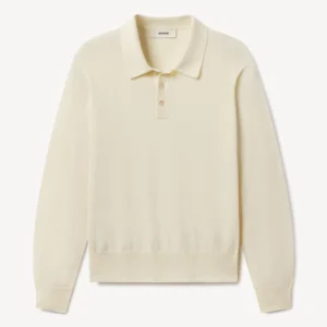 Buck Mason Natural Como Cashmere L/S Polo