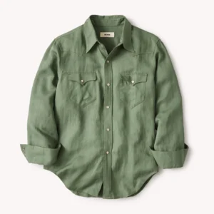 New Arrivals Buck Mason Cowboy Grass Draped Linen Rancher Shirt