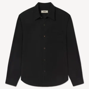Collections Buck Mason Faded Black Draped Linen Lounge Lizard Shirt