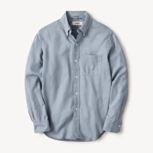 New Arrivals Buck Mason Blue End-On-End California Oxford BD Shirt