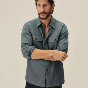 New Arrivals Buck Mason Washed Navy Venice Wash Soft Pack Station Shirt
