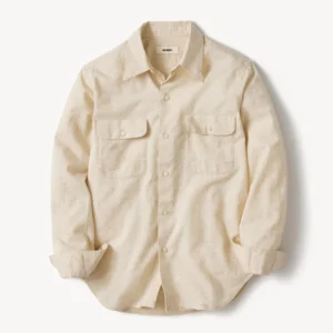 New Arrivals Buck Mason Heather Oat Breeze Cotton Linen Ls Shirt
