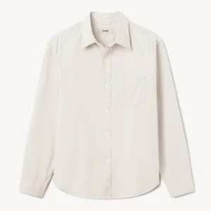 New Arrivals Buck Mason Natural Draped Twill One Pocket Shirt