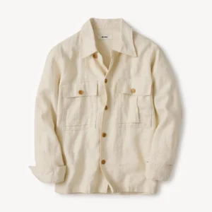 Buck Mason Sepia Brown Loomed Linen P-43 Fatigue Shirt
