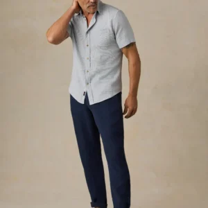 New Arrivals Faherty Short-Sleeve Breeze Shirt - Blue Streams