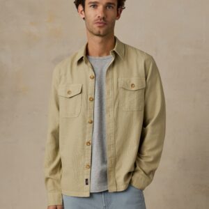 New Arrivals Faherty Tropic Surplus Shirt - Ridge Khaki
