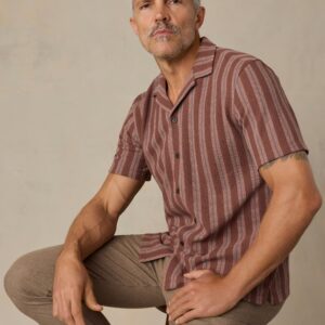 New Arrivals Faherty Short-Sleeve Oasis Camp Shirt - Autumn Sky Stripe