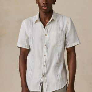 New Arrivals Faherty Short-Sleeve Breeze Shirt - River Shore Stripe