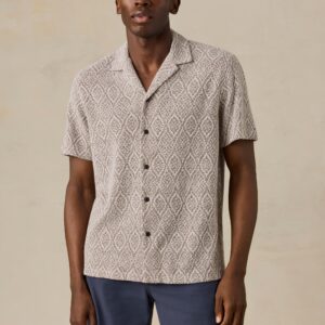 Collections Faherty Short-Sleeve Oasis Camp Shirt - Brown Island Medallion