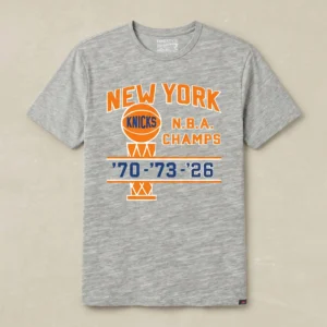 Faherty NY Knicks Sunwashed Regenerative Tee - Granite Heather
