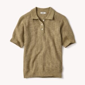 New Arrivals Buck Mason Mineral Seacoast Linen Jacquard Polo