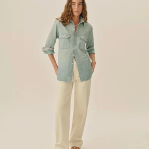 New Arrivals Buck Mason L052 Japanese Chambray Utility Shirt