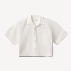 Collections Buck Mason White Mainstay Cotton Cut-Off Short Sleeve Button Down
