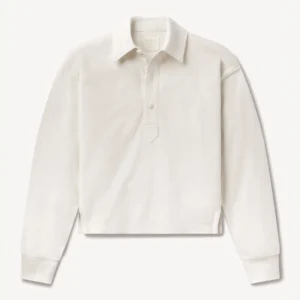 New Arrivals Buck Mason White Field-Spec Boyfriend Crop Rugby