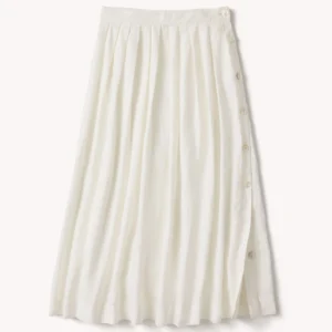 Buck Mason Natural Vintage Linen Pleated Skirt