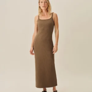 Collections Buck Mason Heather Moss Surplus Rib Scoop Neck Tank Dress