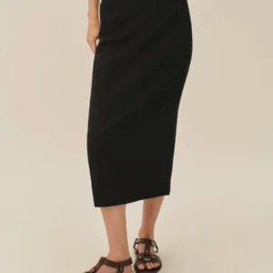 New Arrivals Buck Mason Black Surplus Rib Tube Skirt