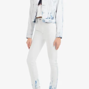 New Arrivals Jordache Indigo Zip Tie Cropped Jacket